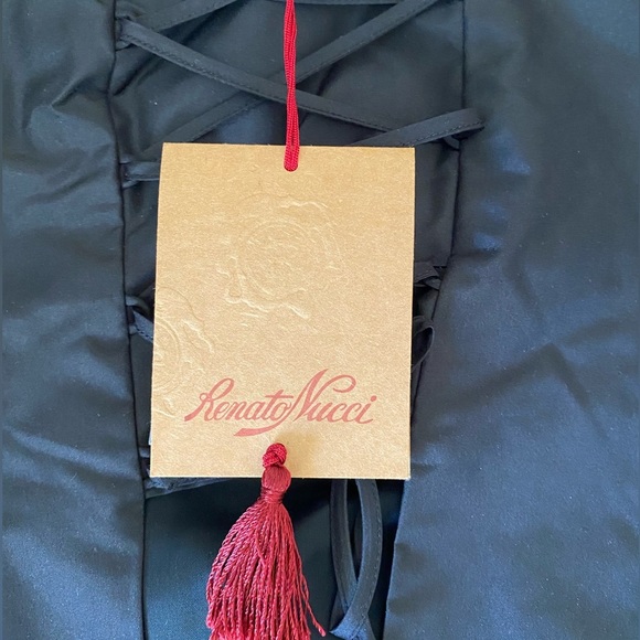 Renato Nucci Black 100% Silk Corset Top - Picture 4 of 7